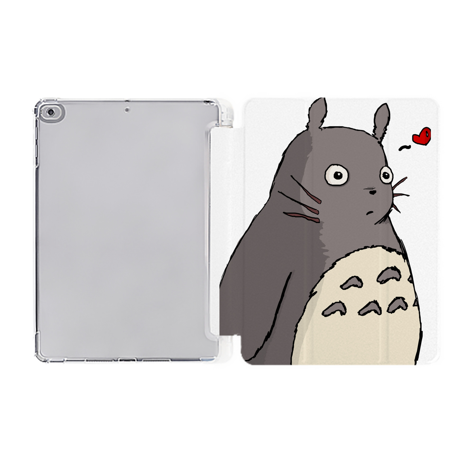 （画像用） となりのトトロ 草壁メイ 草壁サツキ My Neighbor Totoro Satsuki Kusakabe Mei Kusakabe IPad ケース ペン収納付き 三つ折りスタンド PUレザー×シリコン 対応機種9.5/10.5/10.9インチ
